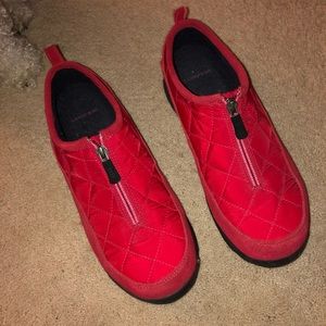 Lands End Quilted Zip Up Shoes